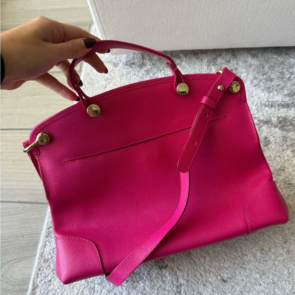 NWOT FURLA Piper leather MEDIUM Handbag CLOSE BODY SATCHEL PINK